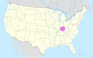 Mapa de ubicaci&oacute;n de la ciudad de Louisville.