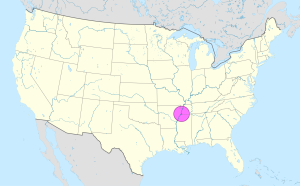 Mapa de ubicaci&oacute;n de la ciudad de Memphis.