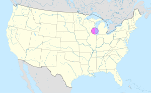 Mapa de ubicaci&oacute;n de la ciudad de Milwaukee.