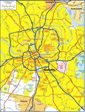 Plano de la ciudad de Nashville, Tennessee