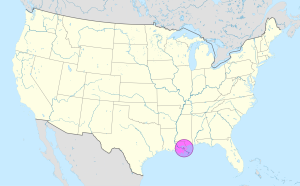 Mapa de ubicaci&oacute;n de la ciudad de Nueva Orleans.