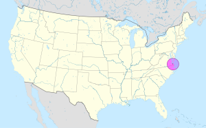 Mapa de ubicaci&oacute;n de la ciudad de Norfolk en Estados Unidos.