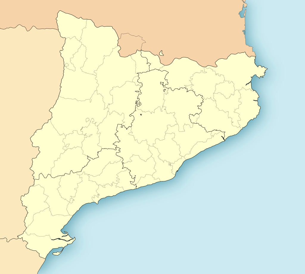 Mapa mudo de Cataluña.