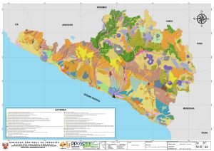 Mapa geomorfol&oacute;gico del departamento de Arequipa.