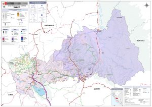 Mapa de carreteras del departamento de Pasco
