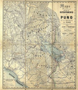 Mapa del departamento de Puno de 1863