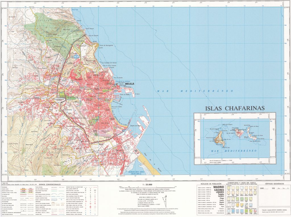 Mapa de Melilla.