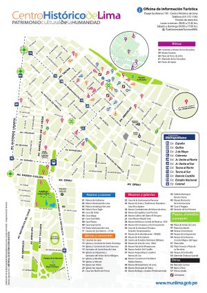 Plano del Centro Hist&oacute;rico de Lima
