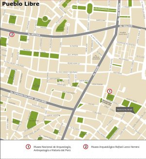 Plano del distrito de Pueblo Libre en Lima
