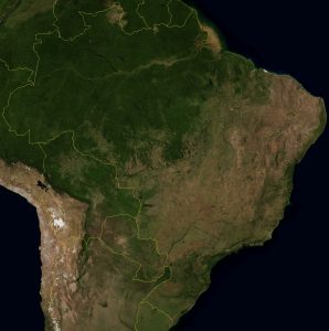 Imagen satelital de Brasil.