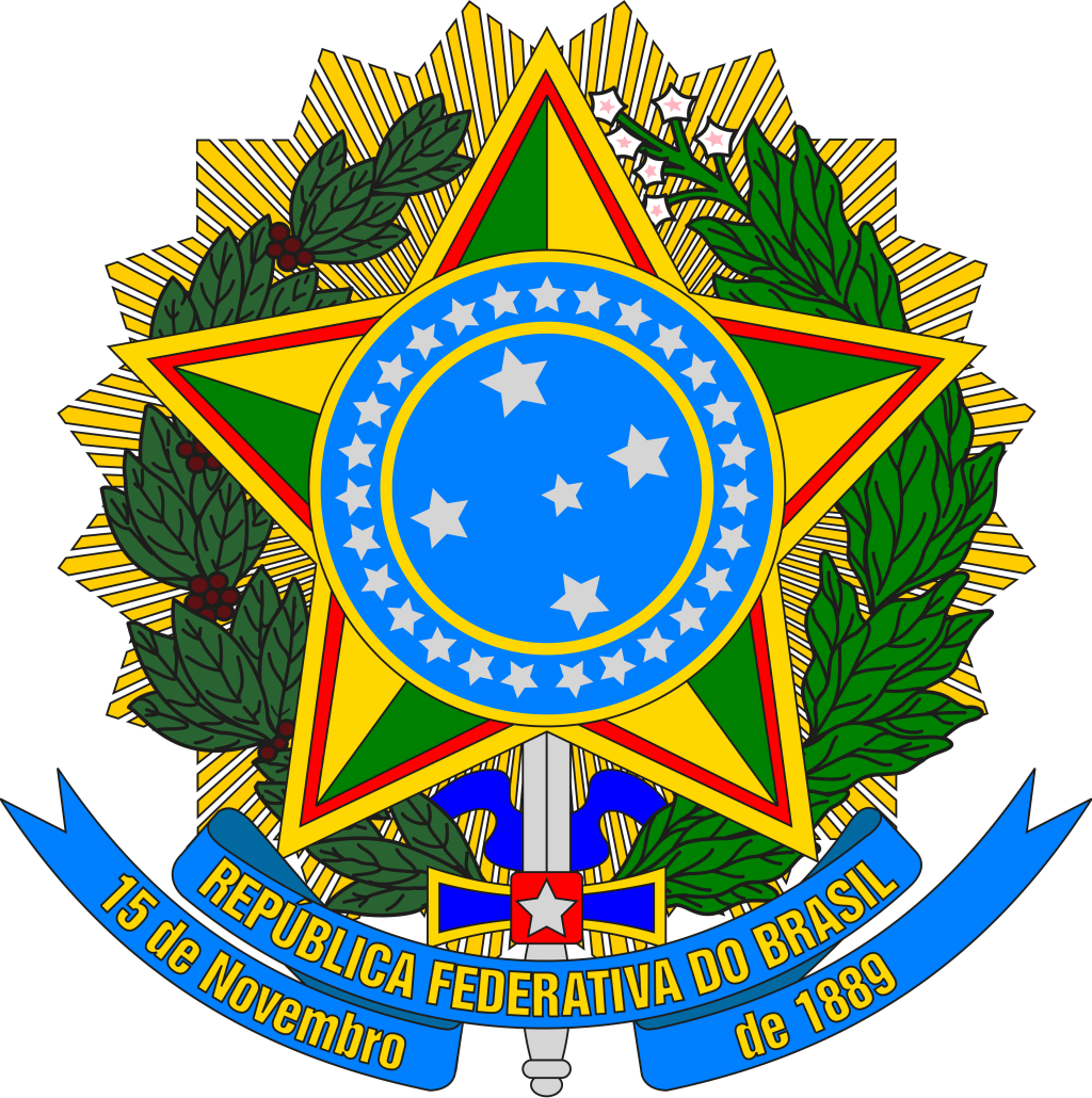 Escudo de armas de Brasil.