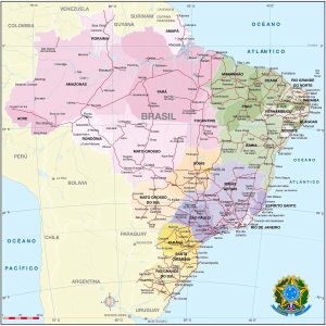 Mapa pol&iacute;tico de Brasil