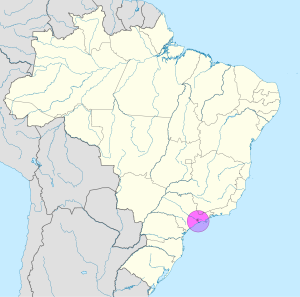 Mapa de ubicación de la ciudad de São Paulo en Brasil. Mapa de ubicación de la ciudad de São Paulo en Brasil.
