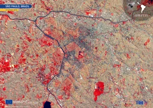 São Paulo vista desde el espacio el 13 de agosto de 2025. São Paulo vista desde el espacio el 13 de agosto de 2025.
