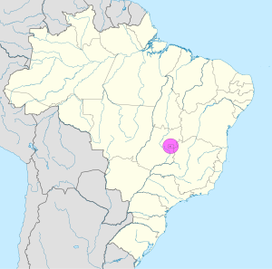 Mapa de ubicación de la ciudad de Brasilia en Brasil. Mapa de ubicación de la ciudad de Brasilia en Brasil.