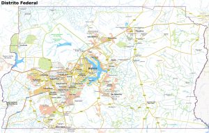 Mapa del Distrito Federal de Brasil. Mapa del Distrito Federal de Brasil.