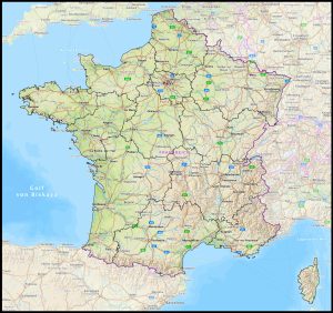 Mapa de la República Francesa. Mapa de la República Francesa.