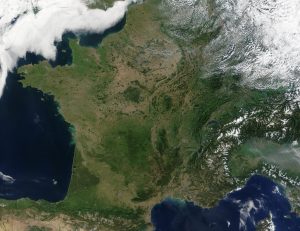 Imagen satelital de Francia