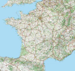 Mapa de carreteras de Francia