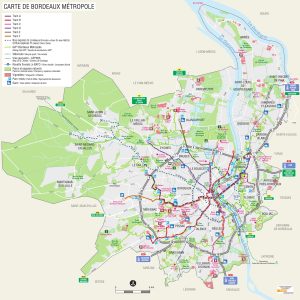 Mapa de la metr&oacute;poli de Burdeos