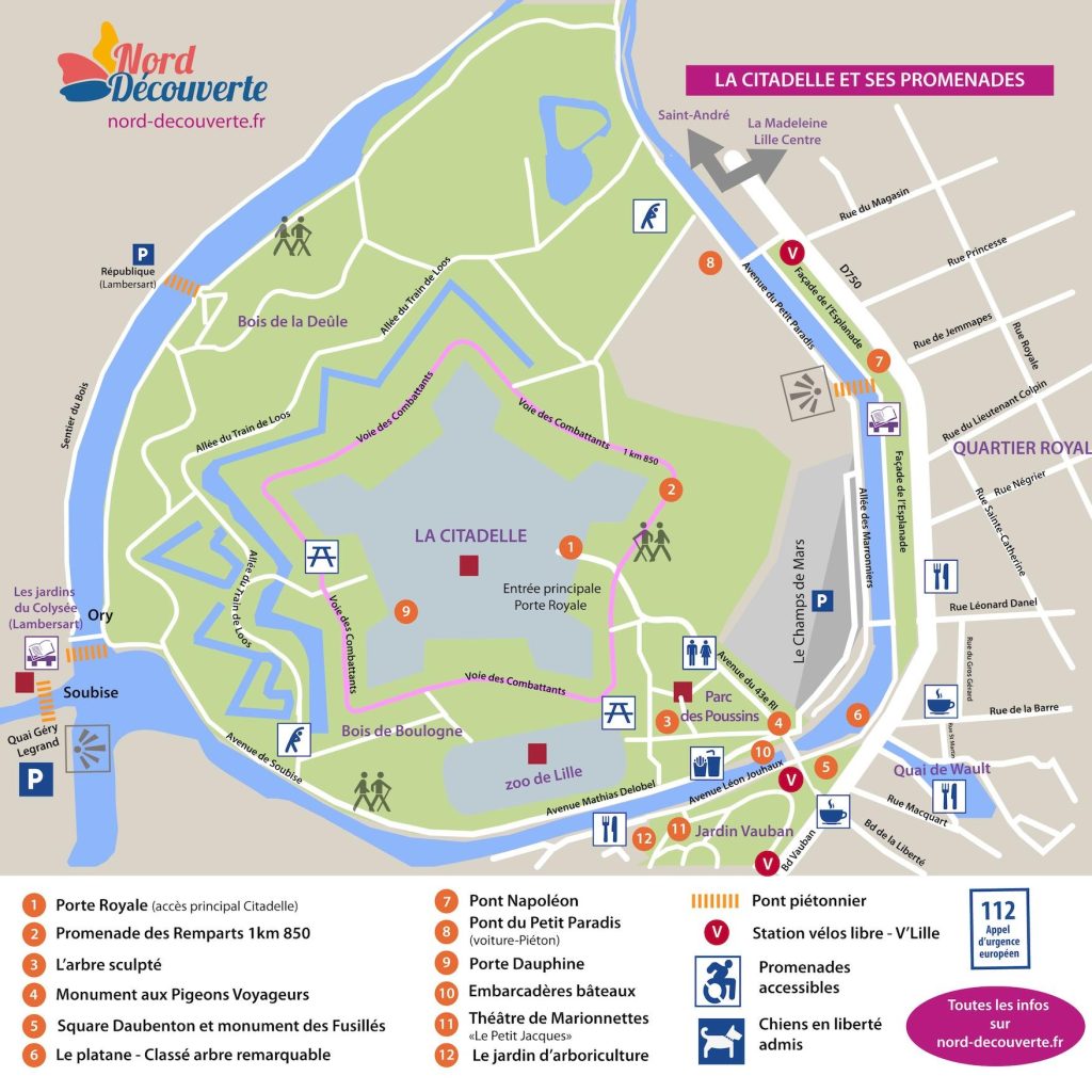 Plano de la ciudadela de Lille.