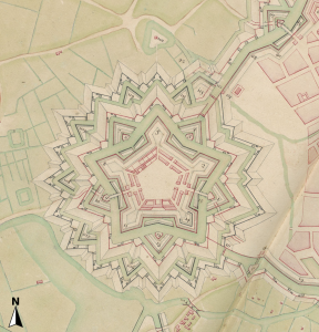 Plano de la ciudadela de Lille 1693. Plano de la ciudadela de Lille 1693.