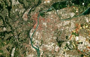 Lyon vista del espacio. Lyon vista del espacio.