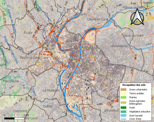 Infraestructuras y uso del suelo en el municipio de Lyon