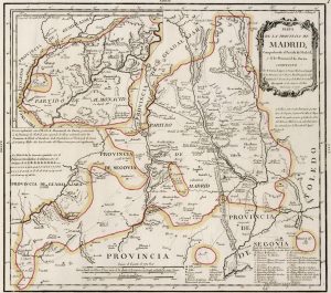 Mapa de la provincia de Madrid en 1773