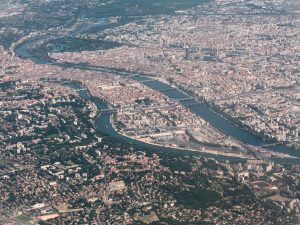 La Presqu'&icirc;le de Lyon, vista desde el suroeste en 2011.
