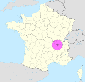 Mapa de ubicaci&oacute;n de la ciudad de Lyon en Francia.