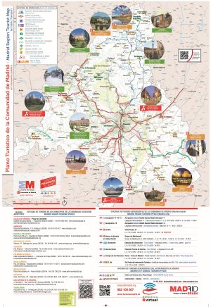 Mapa turístico de la Comunidad de Madrid