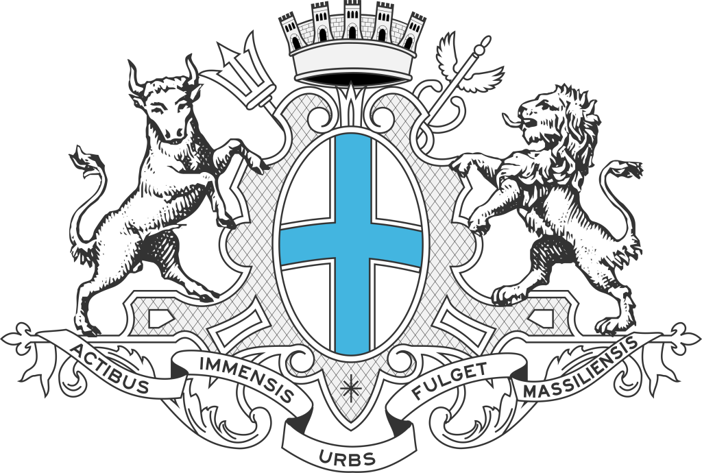 Escudo de la ciudad de Marsella.