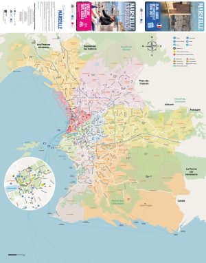Mapa tur&iacute;stico de la ciudad de Marsella