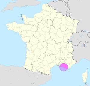 Mapa de ubicaci&oacute;n de la ciudad de Marsella en Francia.