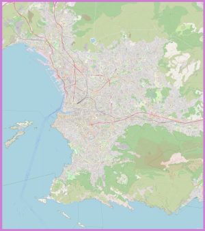 Plano de la ciudad de Marsella, Francia
