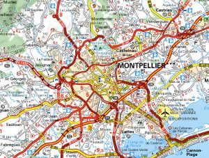 Accesos por carretera a la ciudad de Montpellier
