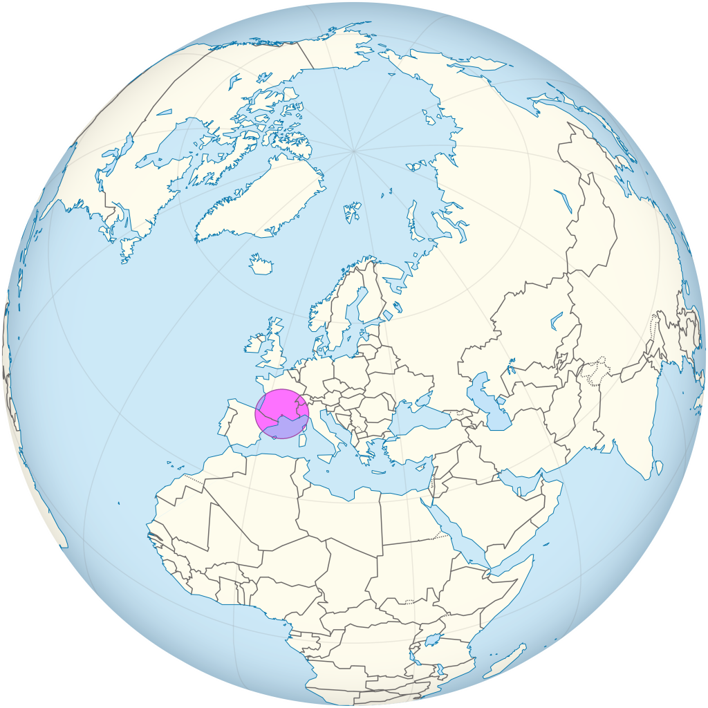 Mapa de ubicaci&oacute;n de la ciudad de Montpellier.