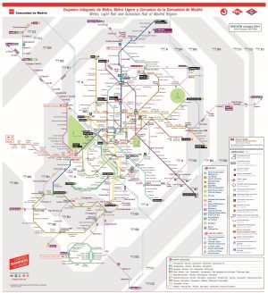 Metro, metro ligero y cercanías de la Comunidad de Madrid