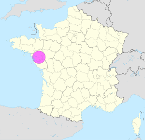 Mapa de ubicaci&oacute;n de la ciudad de Nantes en Francia.