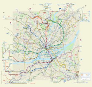 Plano del transporte p&uacute;blico en Nantes