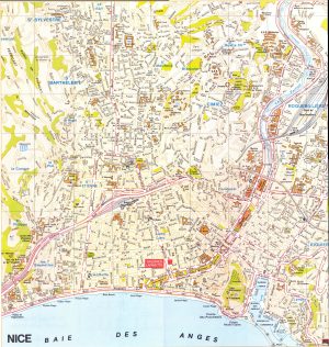 Plano del centro de la ciudad de Niza