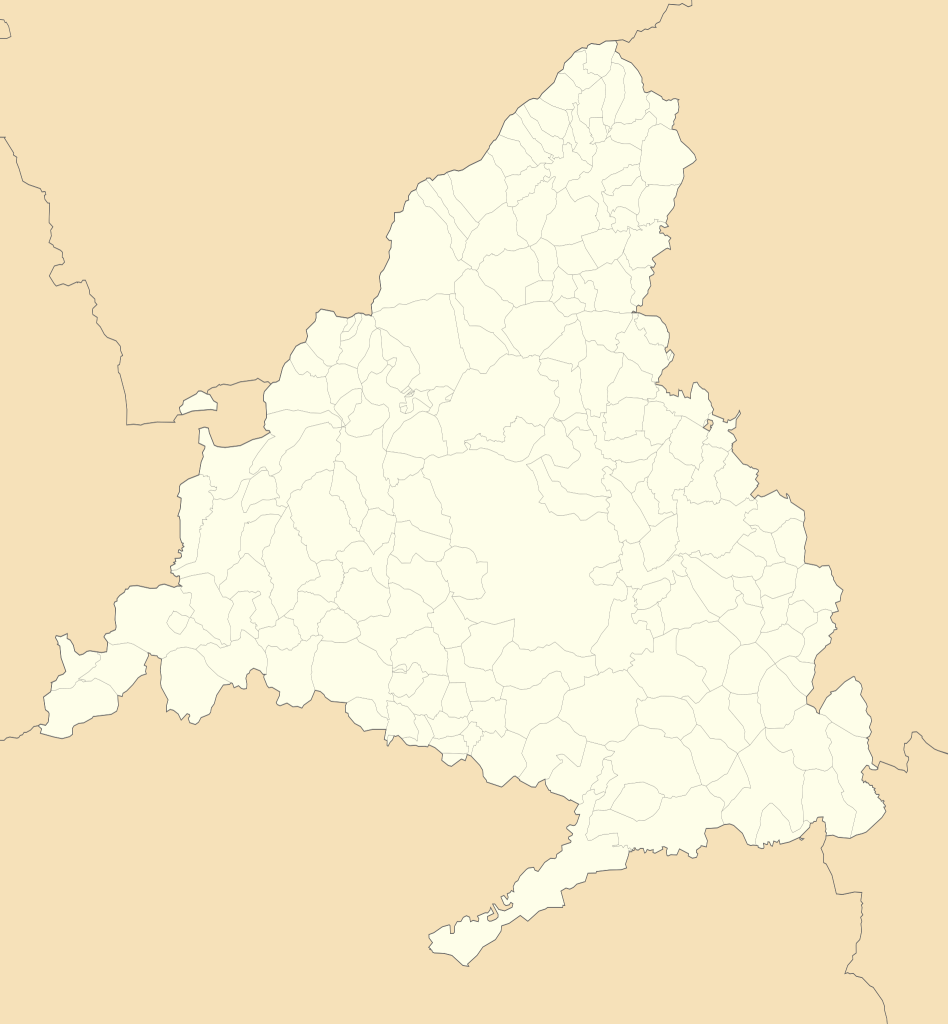 Mapa mudo de la Comunidad de Madrid.