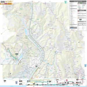 Plano del transporte p&uacute;blico en el interior de Niza.