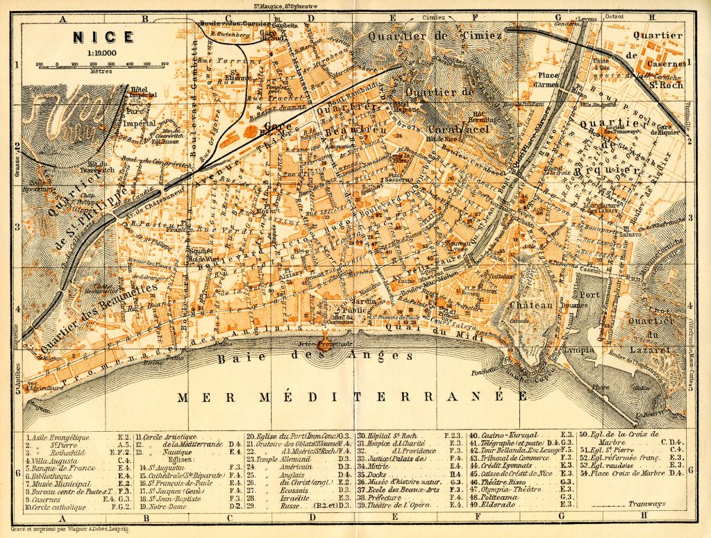 Plano de Niza en 1907.