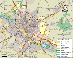 Infraestructuras y uso del suelo en el municipio de Reims