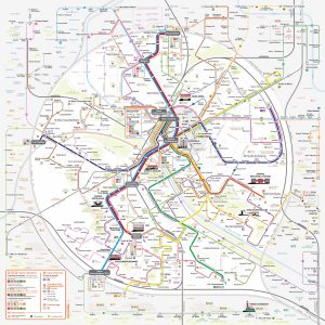 Plano esquem&aacute;tico del transporte p&uacute;blico en Reims