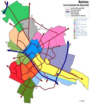&iquest;Cu&aacute;les son los barrios de Reims?