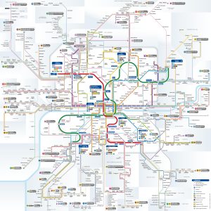 Plano esquemático del transporte público en Rennes. Plano esquemático del transporte público en Rennes.