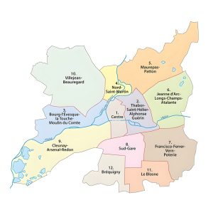&iquest;Cu&aacute;les son los barrios de Rennes?
